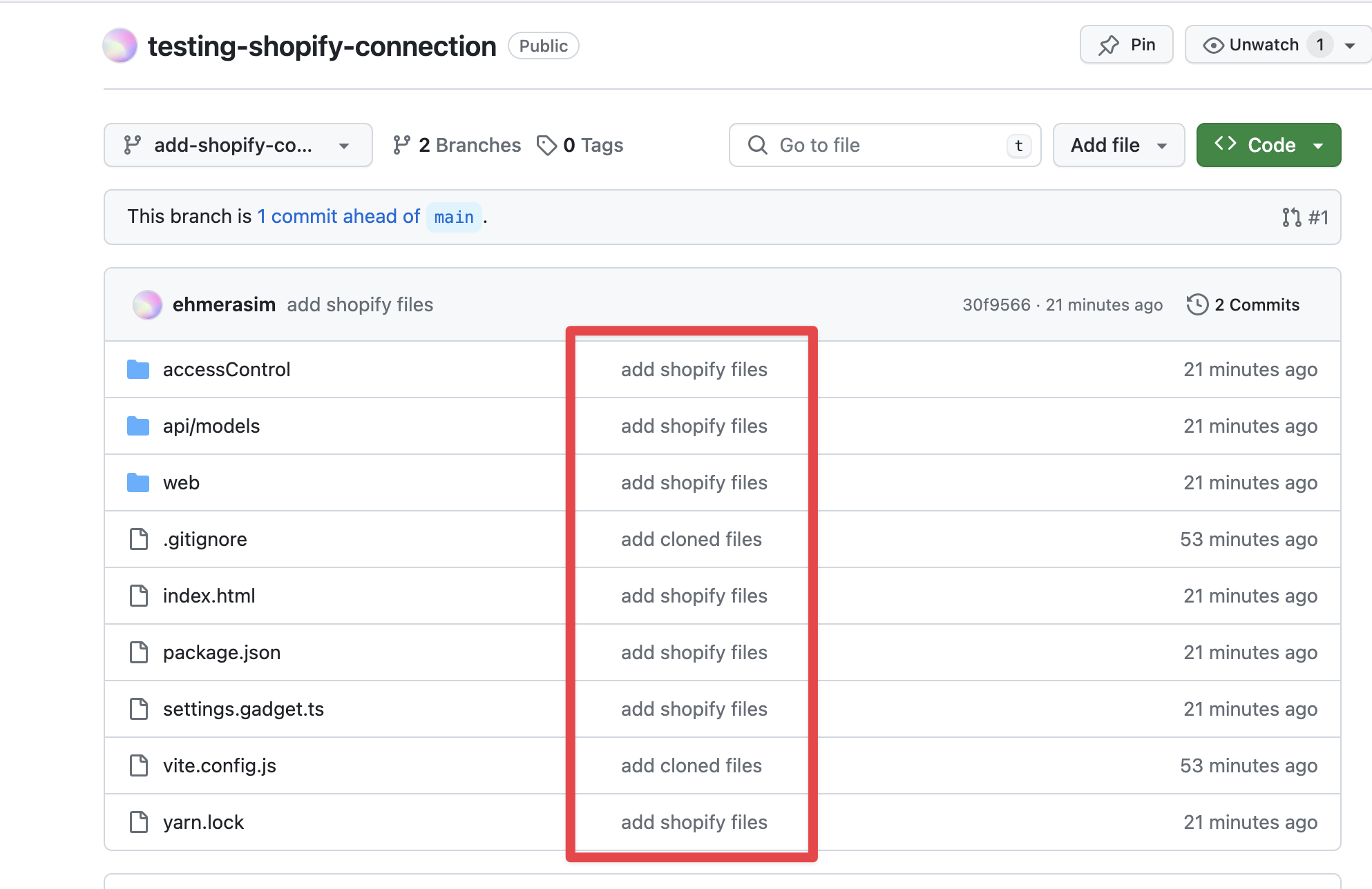 Commit changes to GitHub in source controlled app
