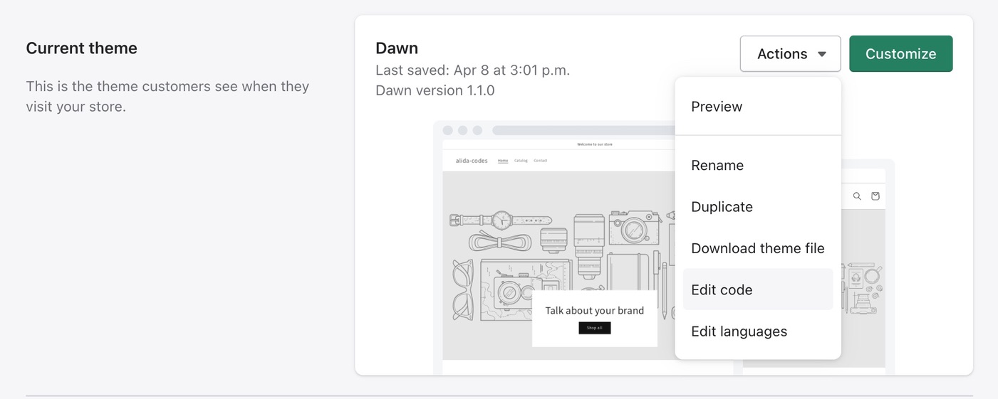 The Shopify Theme Editor
